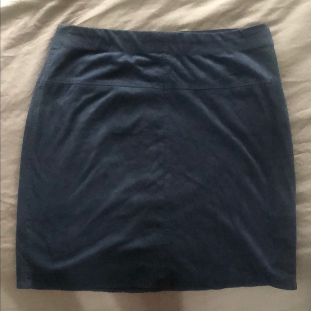 MAX Studio blue suede skirt, sz S, A-line